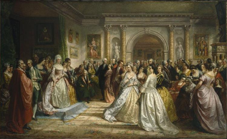 Daniel Huntington The Republican Court (Lady Washington's Reception Day) Spain oil painting art